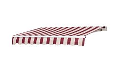 Sunjoy 8′ x 6′ Beauty-Mark Manual Retractable Awning – Red Stripe