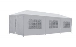 New 10’x30′ White Outdoor Gazebo Canopy Party Wedding Tent  Removable Walls