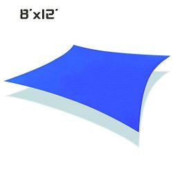 UNICOOL 8′ X 12′ Rectangle Triangle Sun Shade Sail UV Block For Outdoor Garden Patio ...