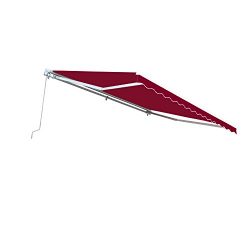 ALEKO 10×8 Feet Retractable Patio Awning, BURGUNDY (3m x 2.5m)