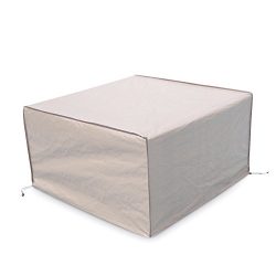 Abba Patio Square Fire Pit/Table Cover Outdoor Cover Waterproof, 43-Inch, Beige