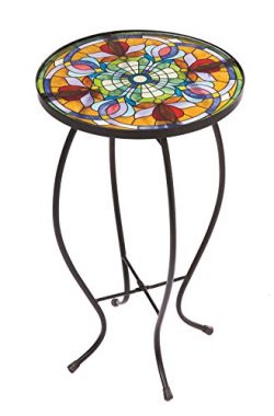 Tiffany-Inspired Floral Side Table