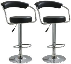 AmeriHome BS1060BSET Adjustable Height Bar Stool- Set of 2