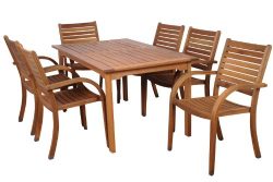 Amazonia Arizona 7-Piece Eucalyptus Rectangular Dining Set