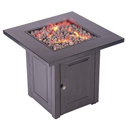 Propane Fire Pit Patio Heaters Antique Hammered Bronze Finish Outdoor Gas Table