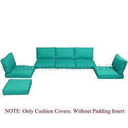 Do4U 11pcs 9002 DarkTurquoise Sofa Cushion Cover Set