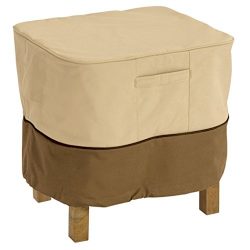 Classic Accessories Veranda Square Patio Ottoman/Side Table Cover – Durable and Water Resi ...