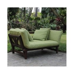 Studio Outdoor Converting Patio Furniture Sofa, Couch, and Love Seat Folding Lounge Chair, Brown ...