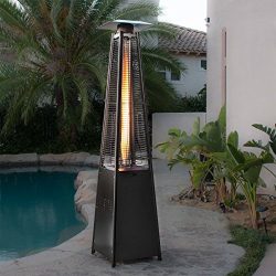 Belleze 42,000BTU Deluxe Propane Patio Heater Pyramid Dancing Flame (CSA Certified) – Black