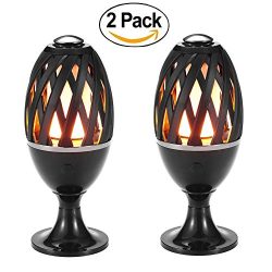 FVTLED 2 Pack Path Torches Dancing Flame Lighting Waterproof Flickering Flames Outdoor Landscape ...