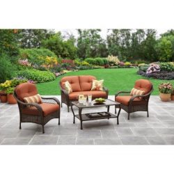 Better Homes and Gardens Azalea Ridge 4-Piece Patio Conversation Set, Seats 4