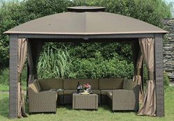 Sunjoy Replacement Canopy Set for 10x12ft Riviera Resin Gazebo