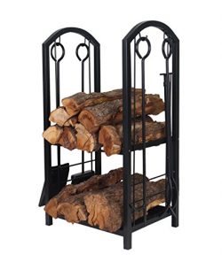 Patio Watcher Deluxe Firewood Rack Log Rack with 4 Tools Firewood Storage Log Holder for Indoor  ...