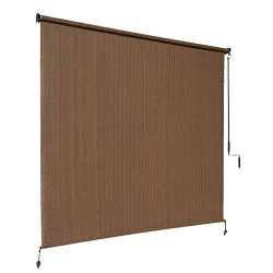 Coolaroo Outdoor Cordless Roller Shade 4ft x 6ft Mocha