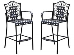 Set of 2 Mandalay Iron Bar Height Chair