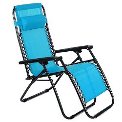 Hindom Foldable Zero Gravity Lounge Patio Chairs Outdoor Yard Beach New Chaise Chair with Durabl ...