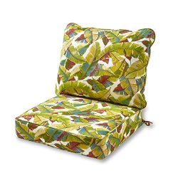 Greendale Home Fashions Deep Seat Cushion Set, Palm Multi