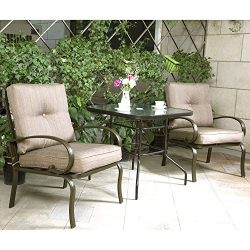 Cloud Mountain Bistro Table Set Outdoor Bistro Set Patio Furniture Set Wrought Iron Bistro Set T ...