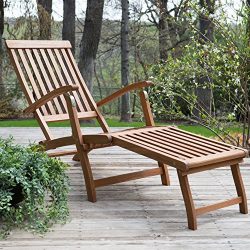 Coral Coast Dorado Acacia Steamer Deck Lounge Chair