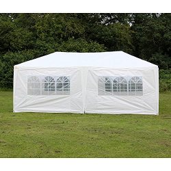 Palm Springs 10 X 20 White Party Tent Gazebo Canopy with Sidewalls