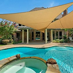 E.share 20′ X 20′ X 20′ Sun Shade Sail Uv Top Outdoor Canopy Patio Lawn Triang ...