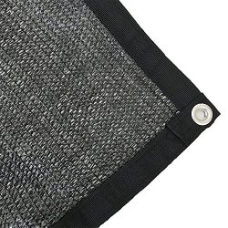 Agfabric 60% Sunblock Shade Cloth With Grommets 10x10ft Black for Plant Cover Greenhouse,Barn,Ke ...