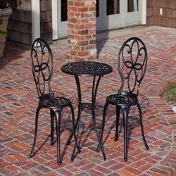 Aluminum Patio Furniture Antique Bronze Bistro Set