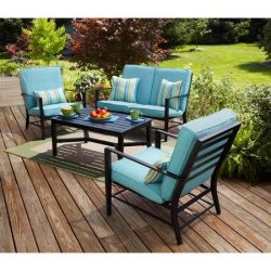 Adjustable Mainstays Rockview Comfortable 4-Piece Patio Conversation Set, Seats 4 Amazing Fellin ...