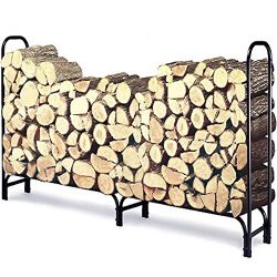 8 ft Outdoor Fire Wood Log Rack for Fireplace Heavy Duty Firewood Pile Storage Racks for Patio D ...