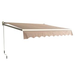 Patio Manual Retractable Sun Shade Awning, 13’x8.2′ Door awnings Canopy