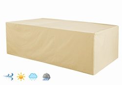 Patio Rectangular Table and Chair Set Cover, Water-Resistant, Outdoor All Weather Protection, Be ...