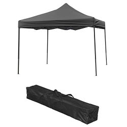 Sunomatic OF-FST01 BLACK Straight Leg Instant EZ Pop Up Outdoor Canopy Gazebo Party Wedding Fold ...