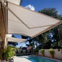 Strong 16’w x 11.5’d Outdoor Patio Cover Yard Manual Awning Retractable Sun Shade Sh ...