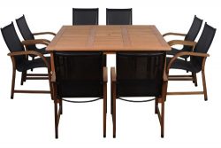 Amazonia Bahamas 9-Piece Eucalyptus Square Dining Set