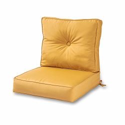 Greendale Home Fashions Outdoor Sunbrella Deep Seat Chair Cushion Set, Wheat