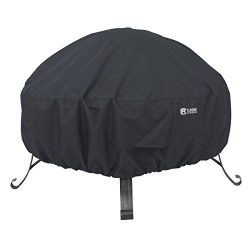 Classic Accessories 55-553-010401-00 Round Fire Pit Cover, 36″, Black