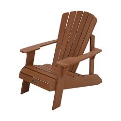 Lifetime Faux Wood Adirondack Chair, Light Brown – 60064