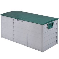 Patio Garage Shed Tool 44″ Deck Storage Box 70 Gallon Outdoor Bench Container this box wheels