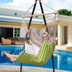 Lazy Daze Hammocks Hanging Hammock Swing Chair Outdoor Patio Porch Swing Seat with 2 Cushions an ...