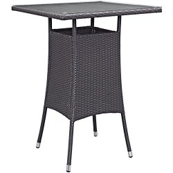 Modway Convene Small Outdoor Patio Bar Table, Espresso