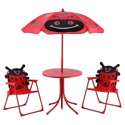 Cotzon Kids Patio Set Outdoor Garden Table Chair Children Yard Furniture