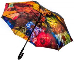 Chihuly Pergola Stick Black Umbrella