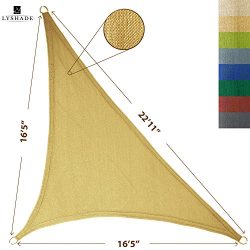 LyShade 16’5″ x 16’5″ x 22’11” Right Triangle Sun Shade Sail ...