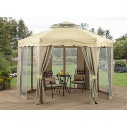 Better Homes and Gardens 12′ x 12′ Gilded Grove Gazebo, Water-repellent, mildew- and ...