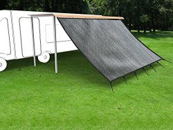 Shatex RV Awning Shade Kit Side block Shade Drop 8x20ft Grey