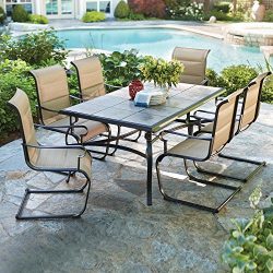 Belleville 7-Piece Padded Sling Outdoor Dining Set