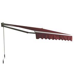 Patio Manual Retractable Sun Shade Awning, 13’x8.2′ Door awnings Canopy