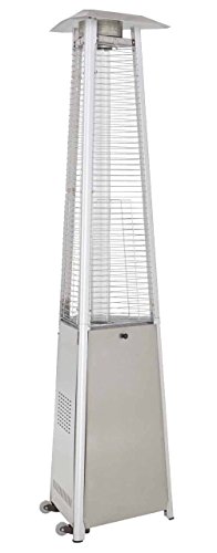 AZ Patio Heaters HLDS01-CGTSS Commercial Stainless Steel Glass Tube Patio Heater