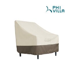 PHI VILLA Patio Lounge Chair/Club Chair Cover, Durable Waterproof Outdoor Furniture Cover, Large ...