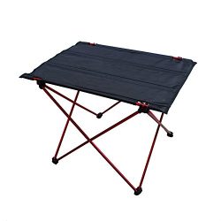 Folding Ultralight Table for Camping Hiking Roll Up Portable Table with Storage Bag for Outdoors ...